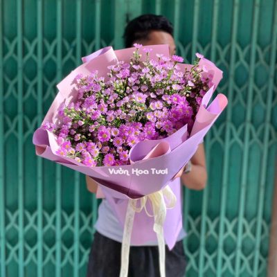 Bó Hoa Thạch Thảo Tím Mộng Mơ