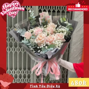 Hoa Valentine Bó Hoa Tình Yêu Love You